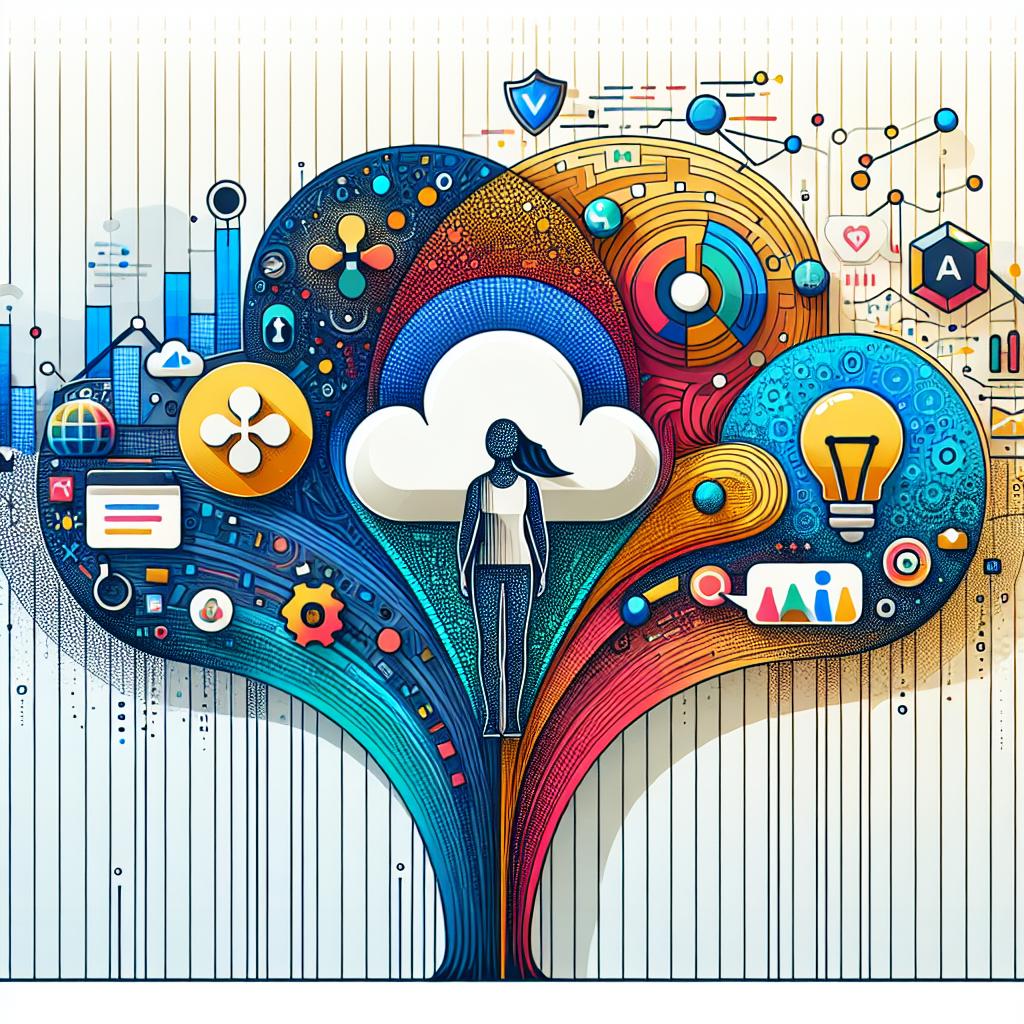 Imagine a brightly colored, 2D depiction, using a corporate, flat vector style, set against a white, textureless background. The image primarily grapples with the concept of AI-infused innovation in startups. Picture three startups symbolized by unique logos, each related to customer service, health research, and identity verification, respectively. Embody the idea of them integrating Google Cloud Vertex AI by showing streams of data flowing from a cloud. To illustrate progress and efficiency, incorporate creative graphs showing upward trends, as well as icons representing artificial intelligence technologies. The overall feeling should be contemporary and vibrant, suggesting constant innovation and advancement.