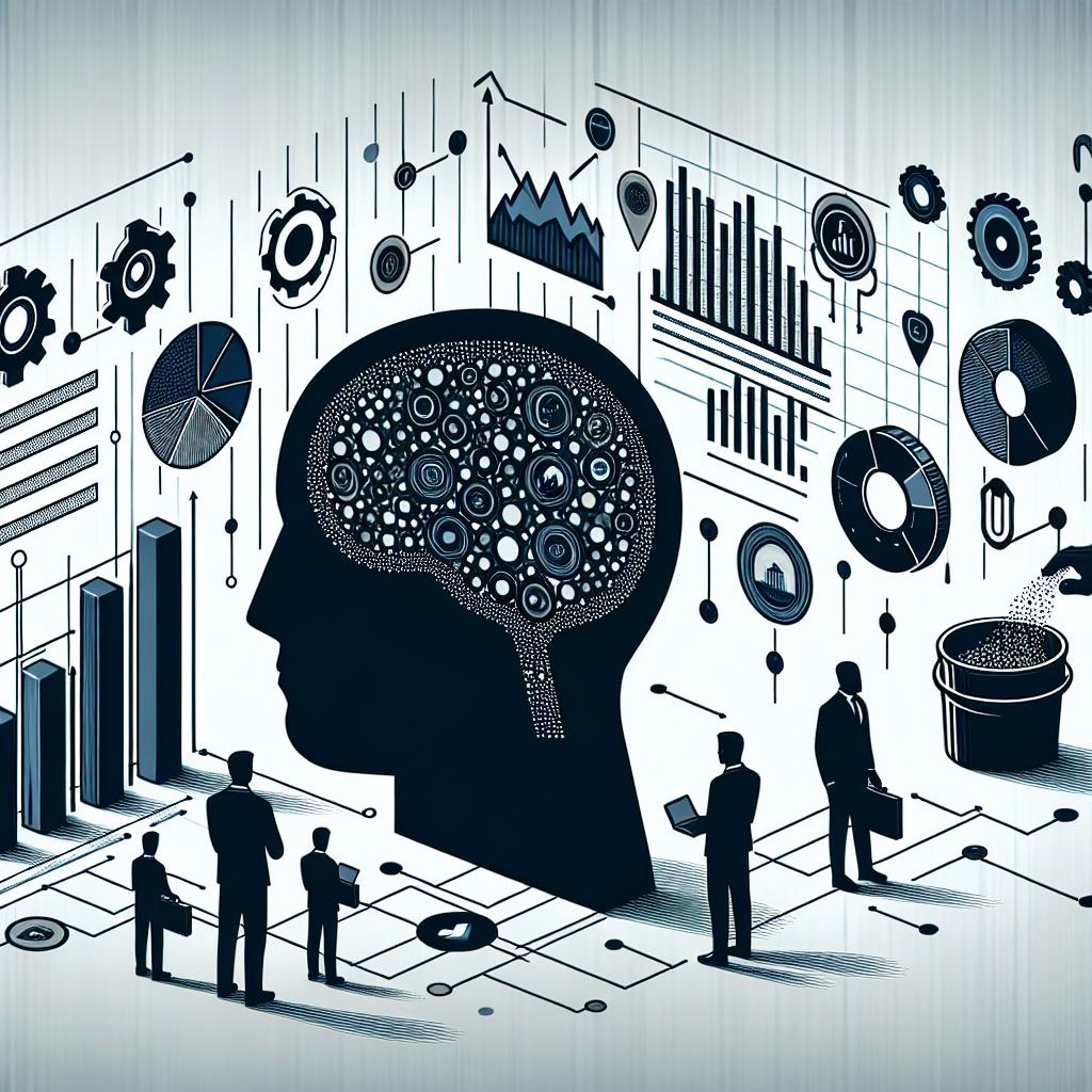 Create a 2D, linear perspective image in corporate style, with vector illustration and flat design. The scene shows a concern over the scarcity of data for training artificial intelligence, represented by dark-colored technology icons against a clean, texture-less white background. Accentuate the seriousness and urgency of the theme through the use of dark colors. Include charts depicting the decreasing availability of data and digital icons to symbolize artificial intelligence.