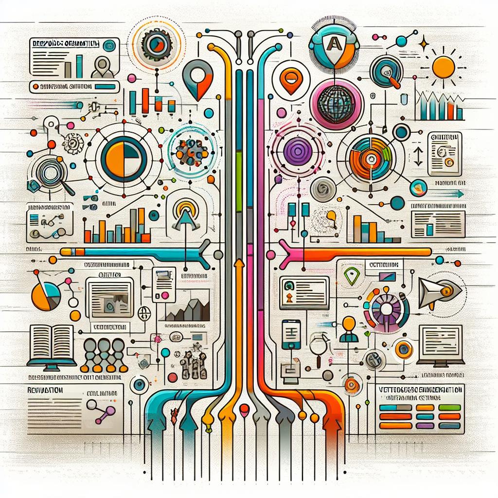 Create a 2D, linear perspective image in a vector-based, flat, corporate style. The image should illustrate the interconnectedness of data, citations, and the response generation of AI systems on a textured-white background. Include vibrant colored chart elements to depict the relation between data and citations. Incorporate verification icons, signifying the reliability and validation of information. Integrate informative text emphasizing the importance of citations. Ensure that the background remains clean to keep the primary content in focus.