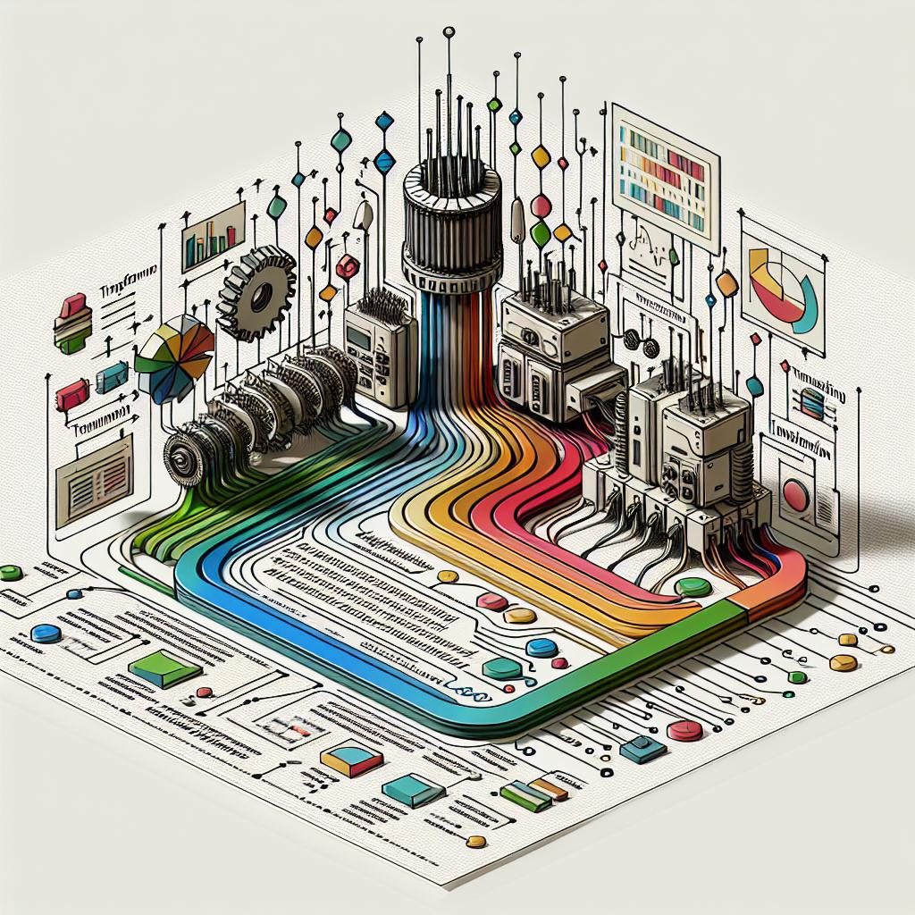 Create a 2D linear perspective image that uses a flat, corporate style on a white, textureless background. The image is a graphic representation of the concept of Key-Value caching in artificial intelligence models. The visualization reflects how information is stored and reused throughout the text generation process. Elements in the image include Transformers, representing a popular model architecture, and colorful paths of information illustrating the data flow between calculations and storage. These colorful details symbolize efficiency and speed in the process. Also include sample text demonstrating the KV caching-based text generation and an abstract technological background signifying the AI and machine learning environment.