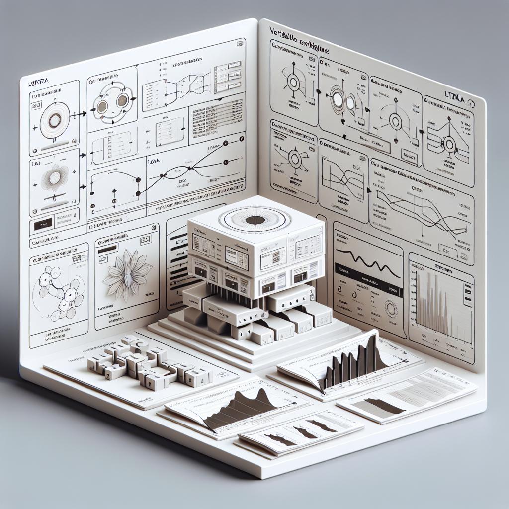 An image stood in 2D perspective with a flat white background. The centerpiece of this image is a vectorial corporate styled depiction of the training process of a LoRA model for LTX-Video. Unfurled around this, there are flow diagrams that delineate the various steps involved in the training process. Accompanying these diagrams, charts denoting the variable configurations and their respective impacts on the end results fill up the image. The charts consist of comparison graphs that visualise the disparities between the different setups used. Lastly, given prominence in the composition are samples of the outcomes from the different configurations, each distinctly separated from one another for clarity.