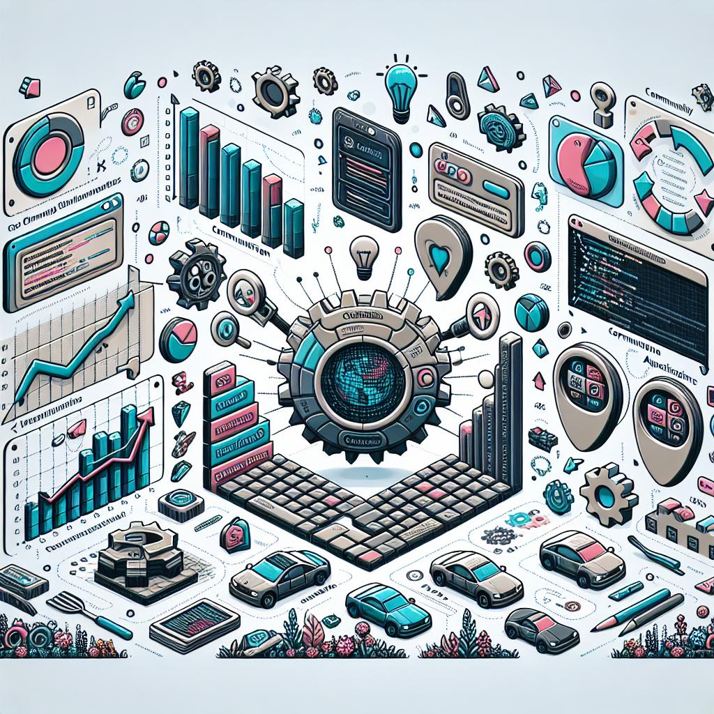 Create a vectorial and corporate style 2D image set on a white, untextured background. The scene should depict various updates of the 'Codeium' tool, a popular software autocomplete, which saw significant transformation in 2023. The updates should include growth charts representing the community expansion, user interface screenshots showcasing diff visualization improvements, the distinctive logo of 'Codeium' for tool identification, and various programming language icons indicating the diversity of support offered.