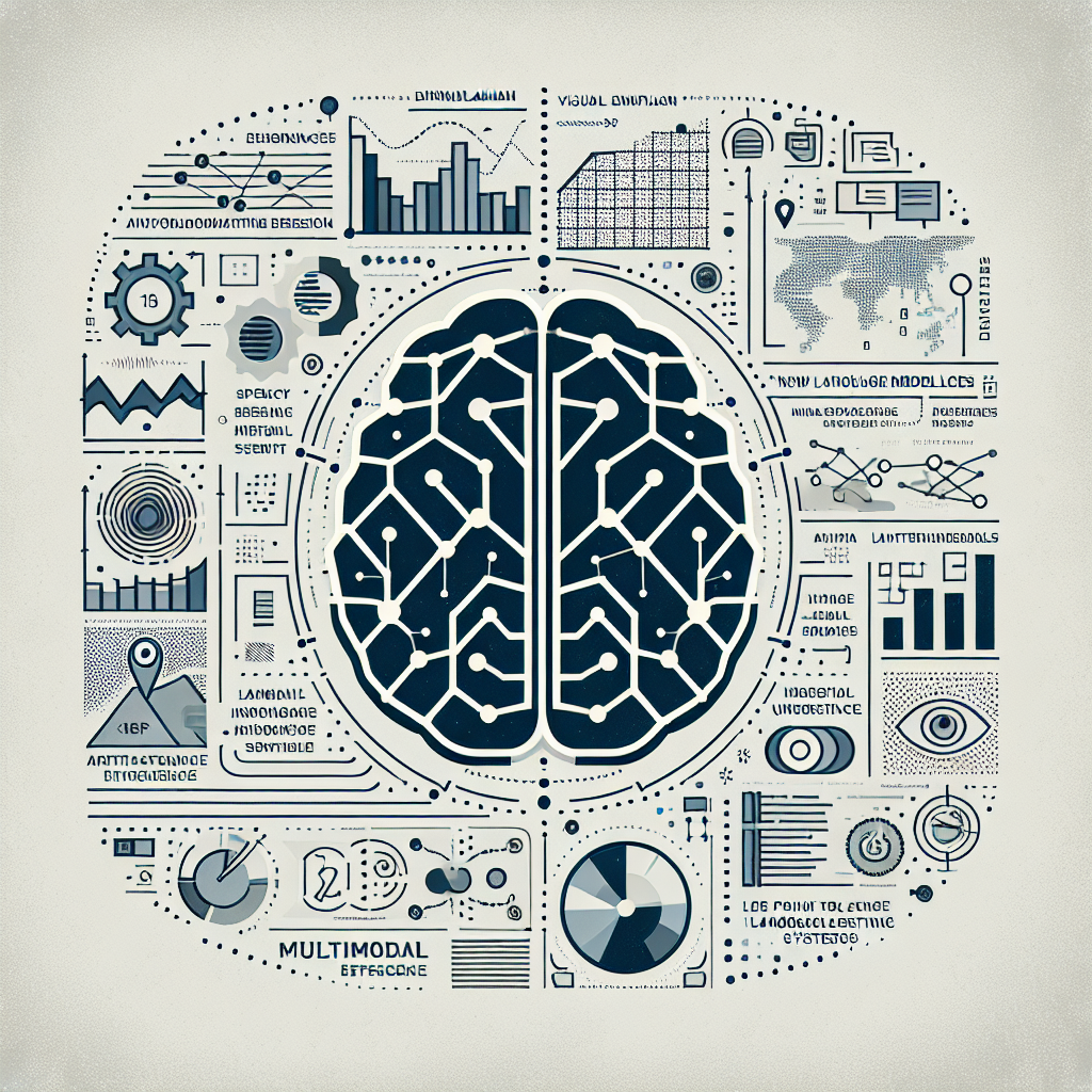 An illustration in a 2D, corporate style with flat vector design on a textureless white background. The primary focal point is a digital brain representing artificial intelligence. Surrounding the brain are different data graphics symbolizing insights derived from data analysis. Text and image icons all around represent the ability to integrate and make sense of both textual and visual data, showcasing the multimodal nature of the new language models dubbed as 'Llama 3.2'. This graphical representation echoes the recent announcement by an unspecified company concerning their launch of these advanced language models for improved speed and visual understanding, aimed at empowering firms to build real-time data intelligence systems.