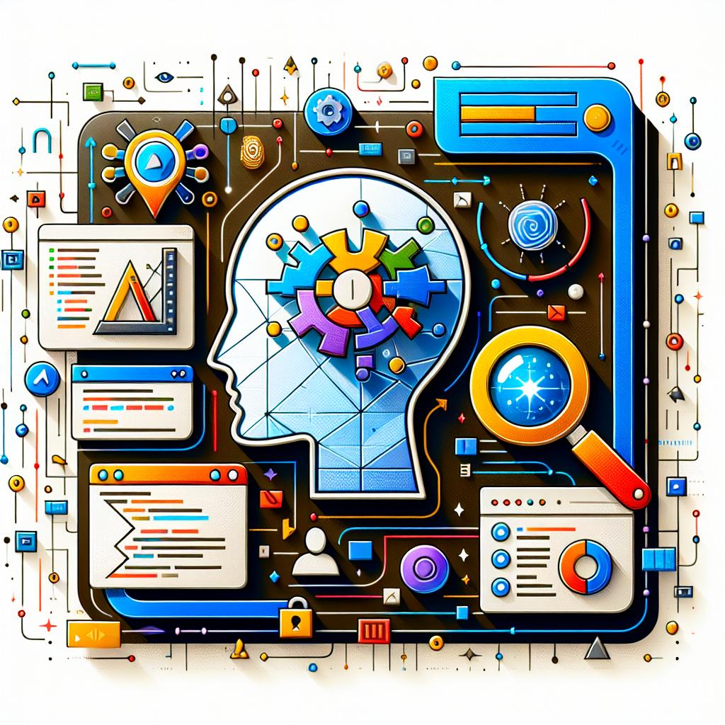 An open-source JavaScript framework, KaibanJS, launching the Simple RAG Search tool that bolsters artificial intelligence agents in knowledge discovery. The 2D image represents the Simple RAG Search tool in a development environment, highlighting its user-friendly interface and applications in AI. The image is in a vector style, with a flat, corporate look on a white, texture-less background. The layout includes a symbolic coding environment and an AI agent that illustrate how the tool interacts and processes information. Knowledge icons signifying the search and retrieval of information are scattered, while vibrant colors reflecting innovation and technology are infused in the graphic design.