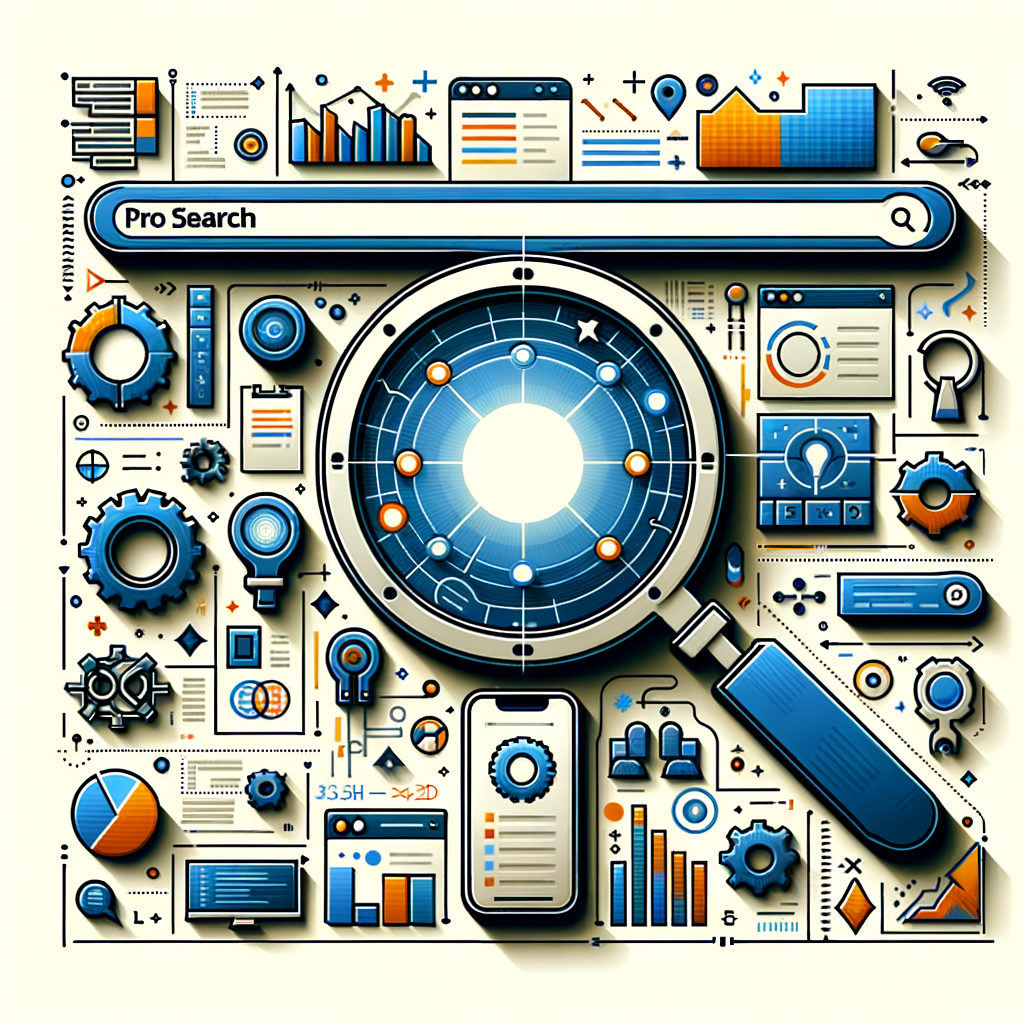 Showcase the next era of advanced search technology by illustrating the Pro Search tool. This tool was updated on July 2, 2024 by the Perplexity team, designed to solve more complex queries, perform advanced mathematical calculations, and provide more detailed and accurate responses. Highlight its modern user interface, data charts, programming codes, and search icons, representing its new complex problem-solving capabilities. Picture the design in a flat, corporate vector style on a plain and textureless white background with a 2D, linear perspective. Incorporate additional elements like a vibrant color palette reflecting innovation and advanced technology.