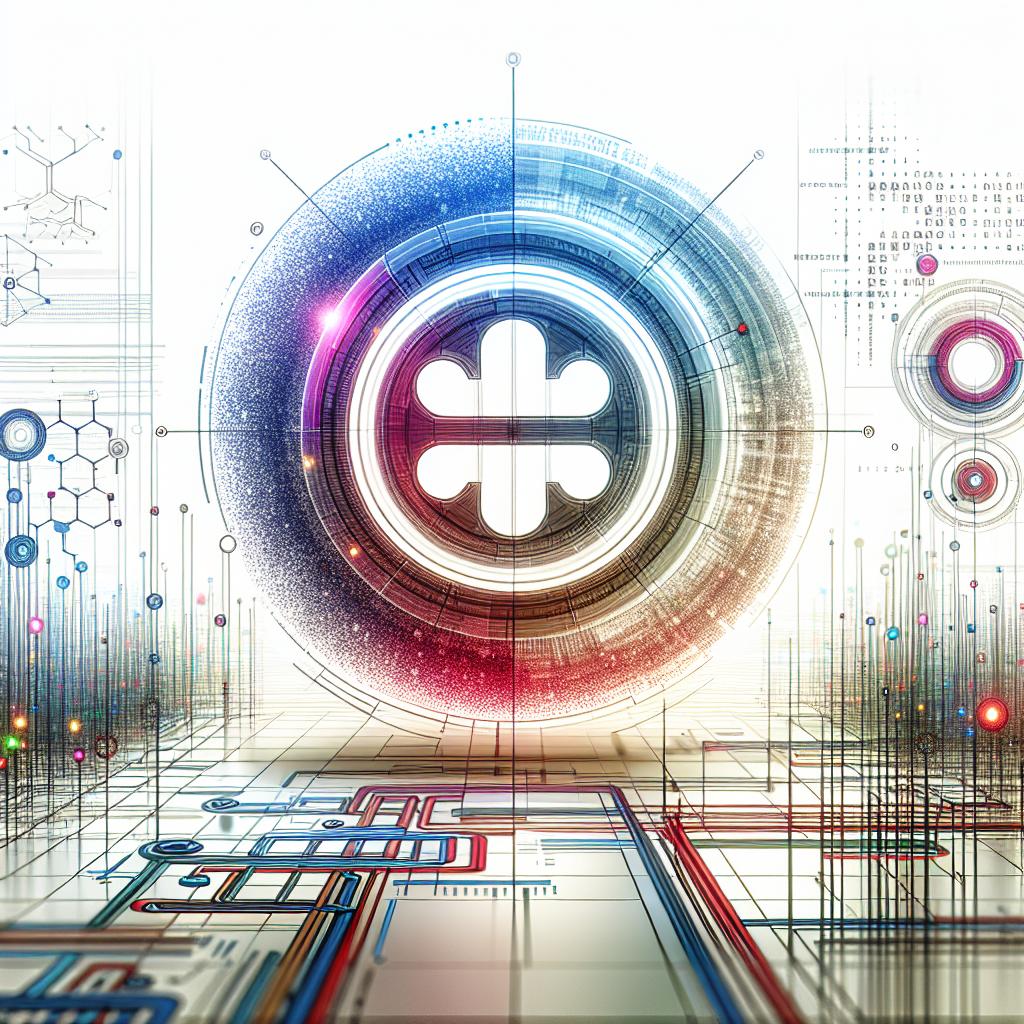 Create a 2D, flat, corporate style image depicting the innovative framework of the Chinese tech startup, DeepSeek. The background of the image should be white and textureless with linear perspective. In the foreground, highlight the logo of DeepSeek as it stands as a symbol of the company's identity. Subtly blend in the background, visual representations of artificial intelligence codes and graphs to symbolize the advanced technology being used. Infuse throughout the design, vibrant colors to encapsulate the essence of innovation and technology.