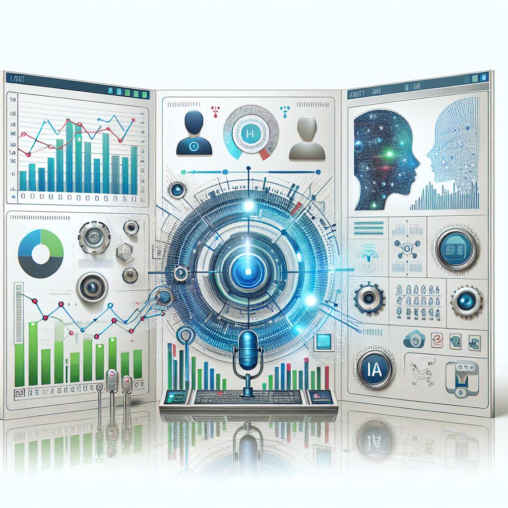 In the year 2025, a flat, corporate-style vector image focused around the theme of Conversation Intelligence in a 2D, linear perspective. This scene features a modern control panel brimming with charts and data reflecting voice interactions, symbolizing the conversion of raw data into insightful knowledge. A technologically innovative background that includes visual elements representing artificial intelligence and data analysis. The setting is further adorned with additional elements like graphs, indicating conversation data analysis, IA icons, denoting the use of technology. The design palette features futuristic colors like blues and greens, to evoke a sense of advanced innovation and technology, set against a white, texture-free backdrop.