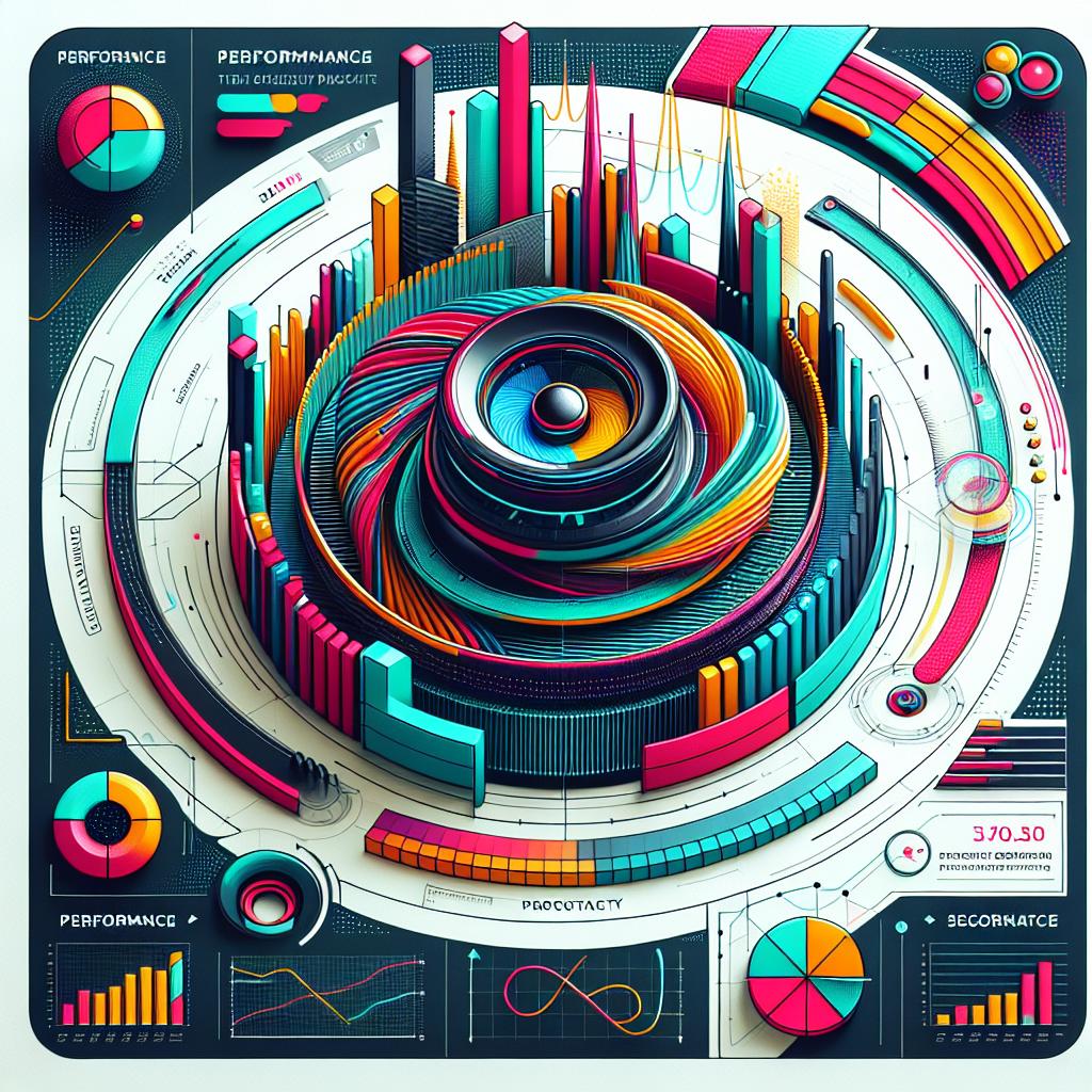 Create a 2D, linear, vector-styled image with a flat and corporate vibe. The centerpiece of the image is the DeepSeek R1 model, set against a textureless white background. Illustrate the model's superior performance with performance graphs that demonstrate its efficiency. Include visual elements that symbolize data protection to emphasize its focus on privacy and security. Use vibrant colors throughout to communicate a sense of innovation and dynamism. However, maintain the overall feel as corporate and modern. Ensure to comply with the art style that is two-dimensional, chart-like and includes vibrant colors, representing technology's innovative aspect.