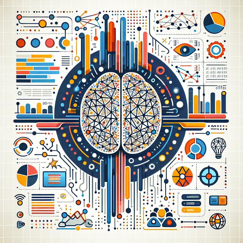Generate a two dimensional, vector styled, corporate-themed illustration on a plain white and textureless background. The illustration should represent the interaction between artificial intelligence and businesses. Central to the design should be a graphic symbolizing 'embeddings' surrounded by various pieces of data, emblematic of the multiplicity of languages. In the background, an array of company icons interconnected with a data system should be present, symbolizing the partnership between two generic AI development entities. Additional elements include an 'embeddings' graph illustrating the complexity and versatility of AI models, and a variety of data points to symbolize the multilingual capabilities of an AI system.