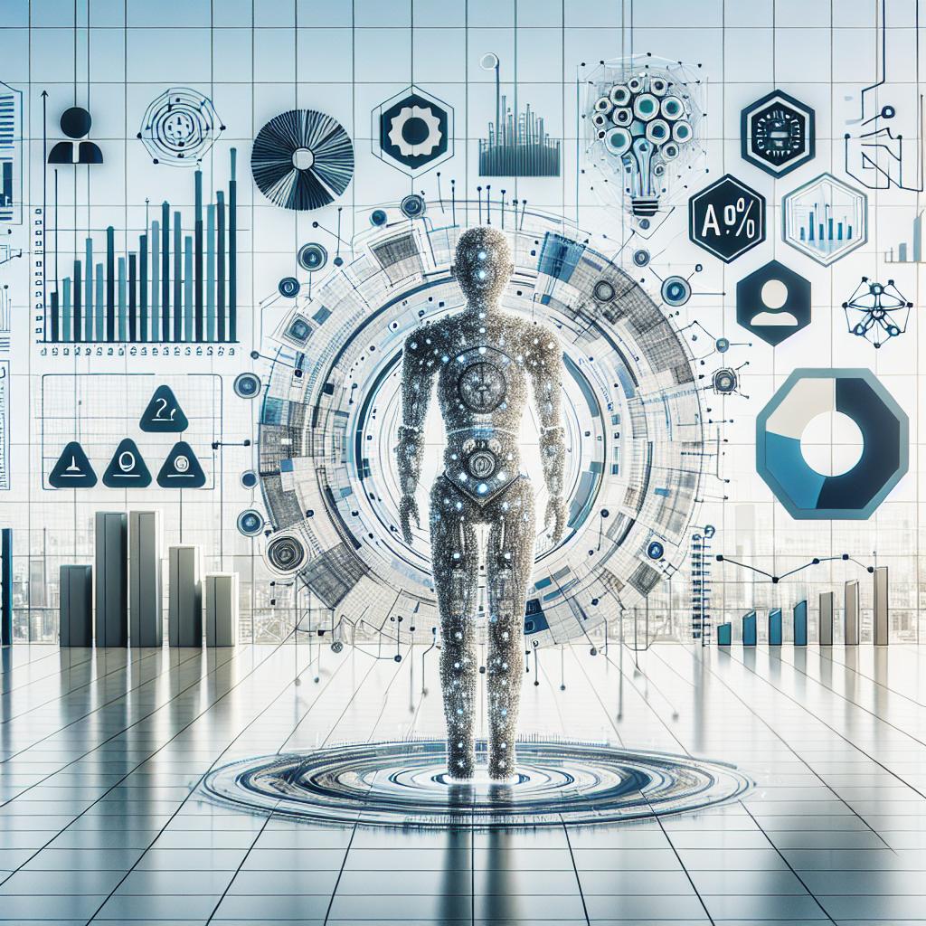 Generate an image in a 2D, linear perspective following a flat corporate style that includes the following: a technological background showcasing data, charts symbolizing real-time data analysis, and icons centered around Artificial Intelligence. These elements signify the core theme of the image is based on an AI startup called Contextual AI, whose work has led to a factual accuracy of 88%, surpassing rivals in an important truthfulness benchmark. In the middle of the image, there is an illustration of the AI model by Contextual AI standing out in a futuristic business environment. The background of the image is white and textureless.