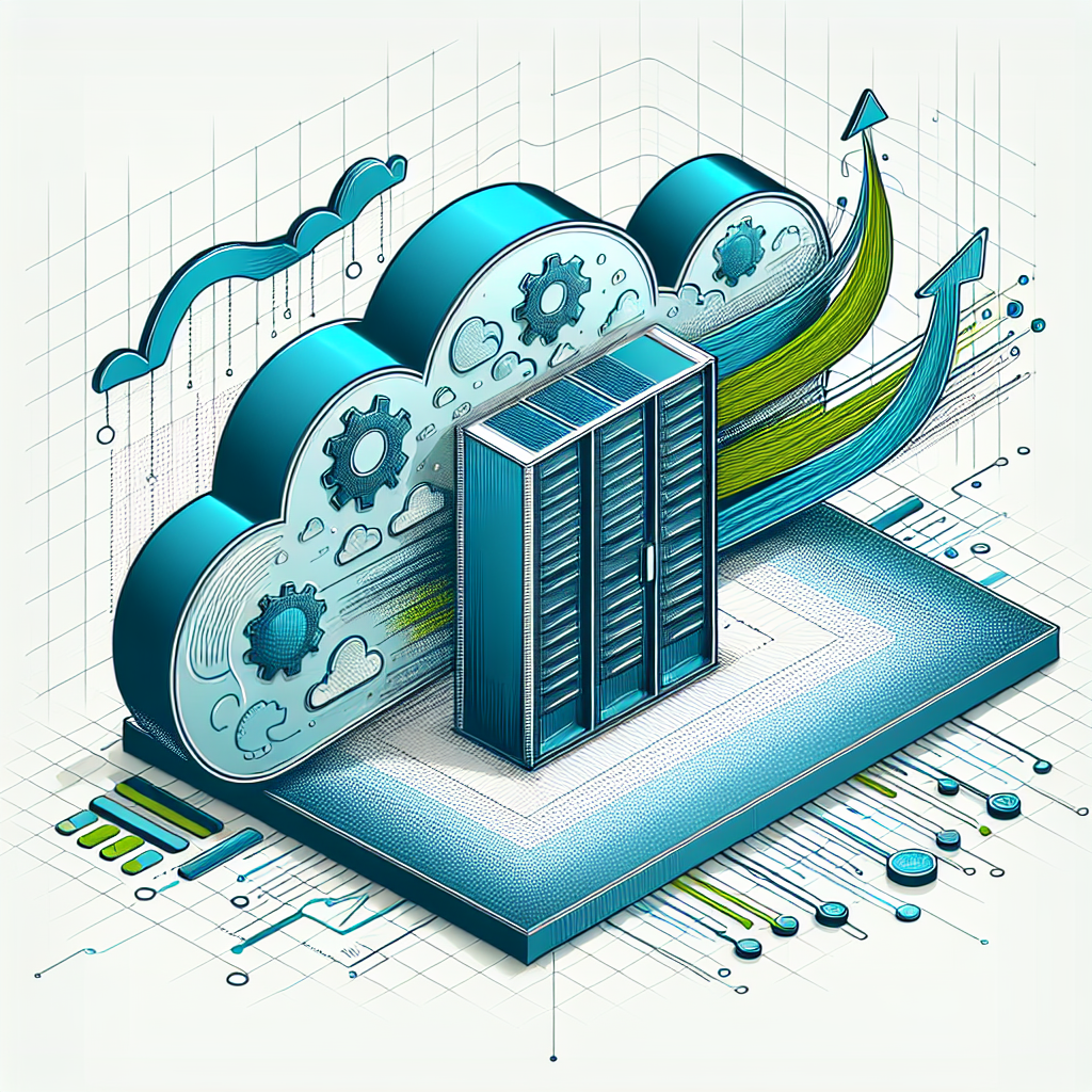 Create a 2D, linear perspective vector illustration in a corporate, flat style on a textureless white background. The image features a cloud server depicted in blue and green colors, signifying innovation and trust, symbolizing the serverless infrastructure of Pinecone. Dynamic, flowing vector data represent the main functionality of Pinecone, illustrating the efficiency and innovation provided by the Pinecone serverless system. In the background, a growing graph represents the increasing adoption and success of this technology within companies. All of these elements combined depict the general availability of Pinecone's serverless vector database on AWS as of May 21, 2024.