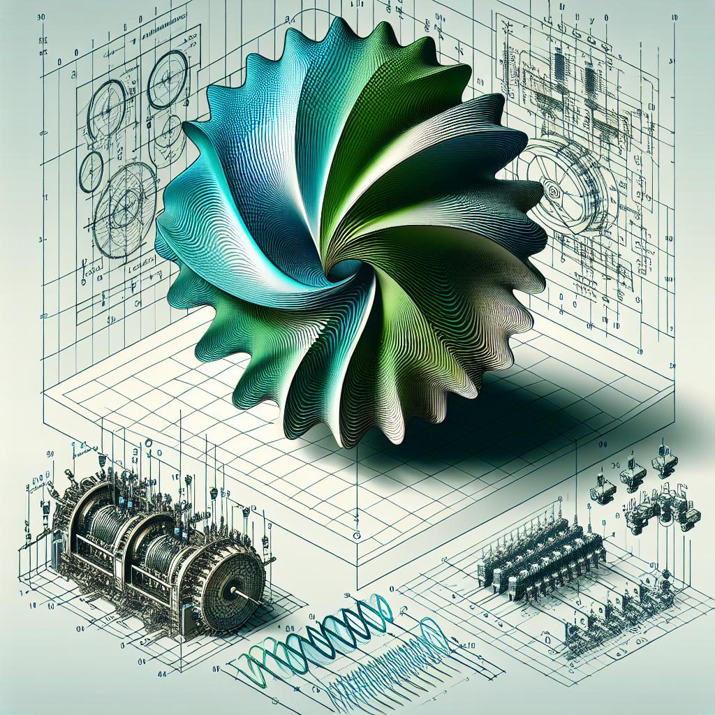 Create a 2D, linear perspective digital vector image with a professional, crisp look, primarily using a white, textureless background. In the center, emanating sinusoidal and cosinusoidal waves graphically depict the mathematical foundation of Rotary Positional Encoding in a Transformer model. An elaborate schematic of a Transformer model on one side should illustrate how these waves apply practically. A color palette incorporating varying hues of green and blue should infuse the visualization with a sense of cutting-edge technology and innovation.