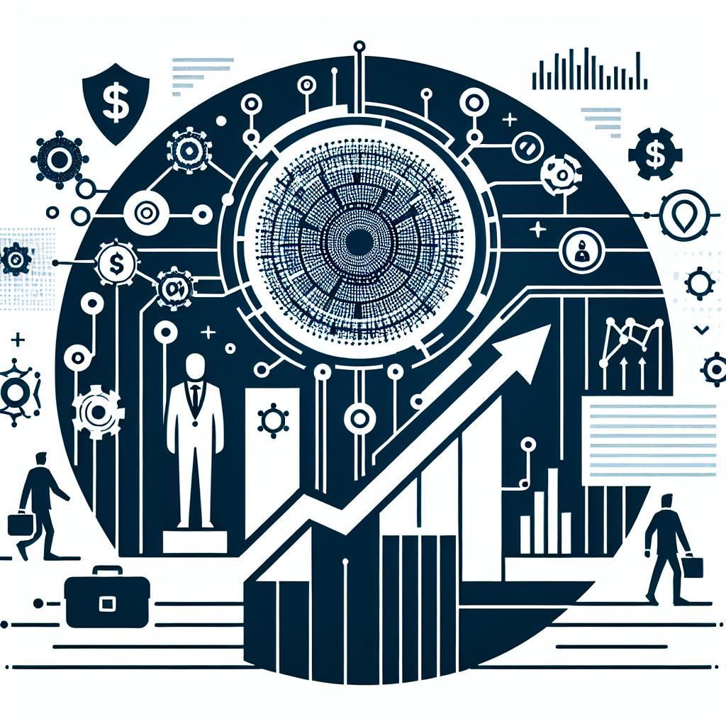 Create a 2D, linear, vectorial, flat and corporate style image of a company called Sierra Technologies, who specializes in artificial intelligence solutions targeted for customer service. In the white and textureless background, there should be the logo of Sierra Technologies symbolizing the brand identity of the startup. Additionally, there should be graphics symbolizing the company's valuation increase, suggesting finance-related growth. There should also be images that symbolize customer service, to illustrate the application of their AI solutions.