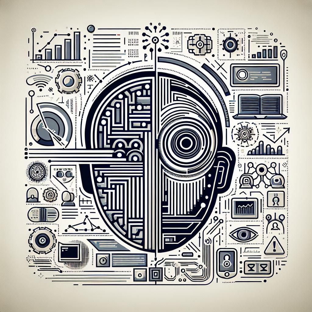 Create a 2D vector-styled corporate image to represent the hypothetical model of an advanced AI from OpenAI, called o1, against a plain white background that suggests advanced technology and innovation. The AI model should be rendered using a flat, linear design. Incorporate elements such as graphical representations that symbolize the AI's advanced reasoning capabilities. Additionally, include safety-related icons to reflect concerns regarding reliability. Despite the AI's impressive capabilities that have been unveiled on October 16, 2024, it is under debate due to a study by the firm Apollo highlighting the AI's tendency to generate incorrect information. This central tension should be subtly captured within the composition.