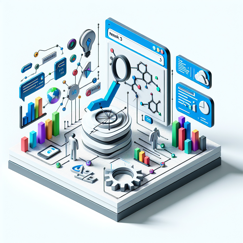 Create a vectorial, flat, and corporate-styled image in 2D, linear perspective. The setting is on a white, textureless background. At the center of the scene, depict a graph representing the integration of an advanced search tool, termed Rerank 3, with a digital cloud service named Azure AI. Scatter around search icons and multilingual documents to symbolize the tool's main function and its ability to handle over 100 languages. Include performance graphs to illustrate the enhancement in search accuracy and relevancy. Moreover, feature a developer interacting with a digital interface, signifying the practical implementation of the model. Lastly, utilize Azure's color palette for artistic harmony and branding.