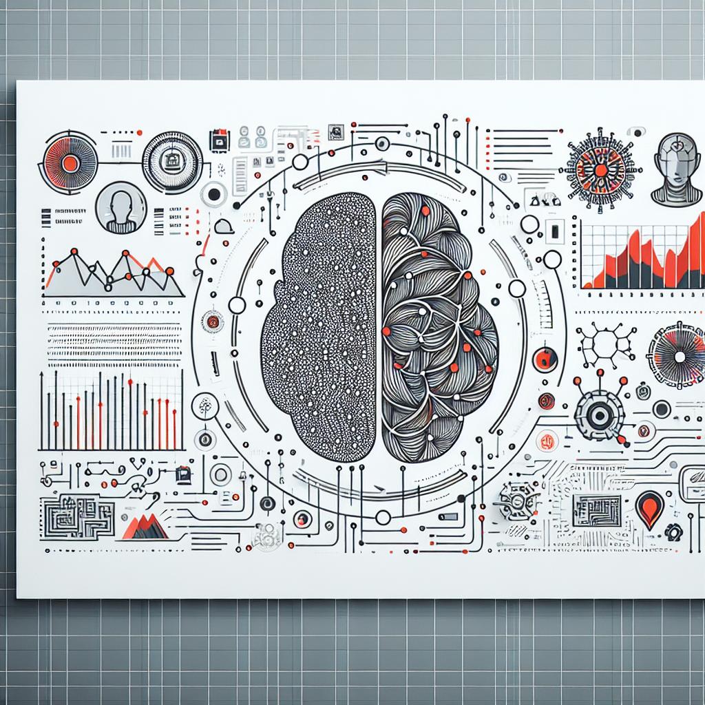 Create a conceptual image in a flat, corporate, vector style on a white, untextured background. The image is to illustrate the fusion of different language models, creating more compact and efficient systems, and should show graphs of performance comparisons and interactions between them. The image is from a 2D, linear perspective. Additional elements should include icons representing artificial intelligence and machine learning and a background with a digital pattern that suggests circuits or data.