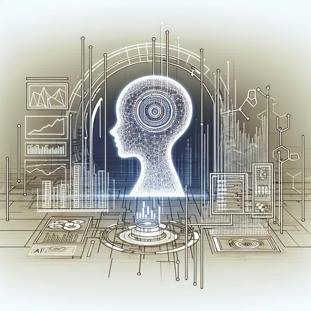 A futuristic 2D, linear vector illustration embodying the concept of artificial intelligence development in a corporate Flat style. On a plain white background, an AI program drawn to represent new technological advancement is operating independently within a digital environment characterized by advanced graphics and data analyses, symbolic of AI's self-evaluation skills. The digital backdrop adds a sense of modernity and technological setting, while 3D charts accentuate the precision and data analysis capabilities of the AI.