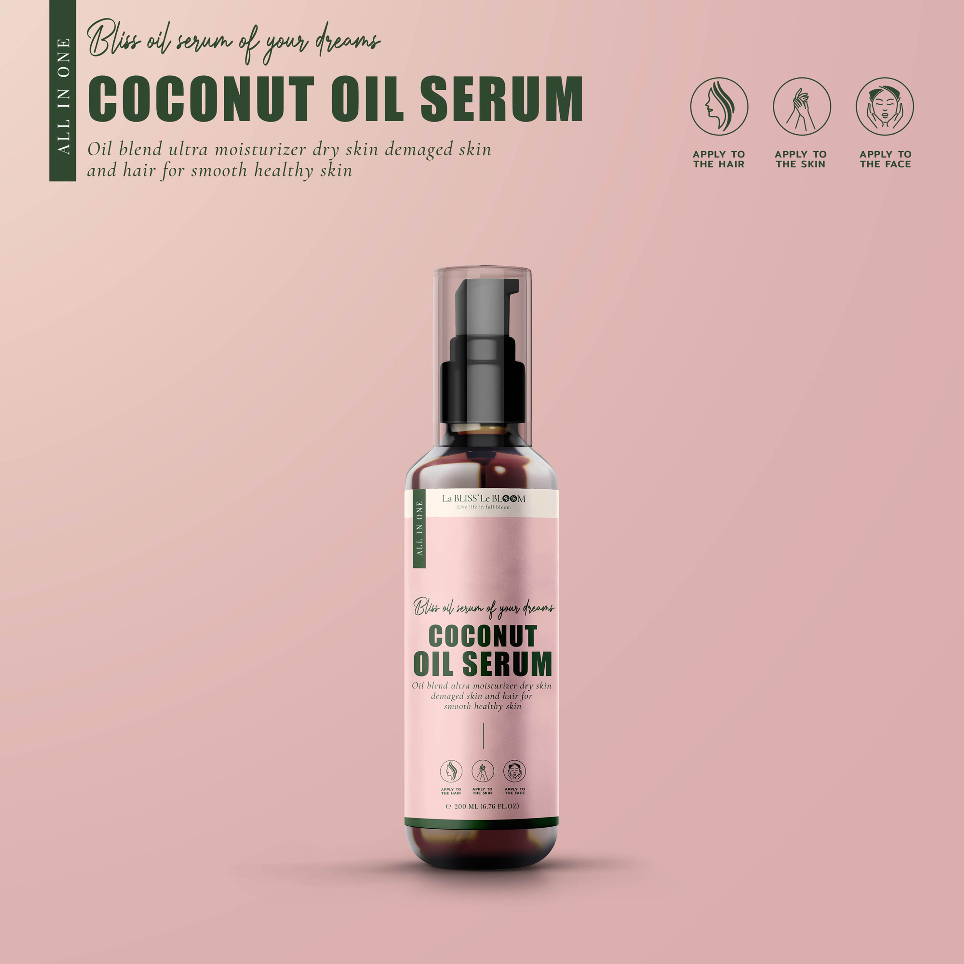 Labliss Lebloom Coconut oil serum ใช้บำรุงผม และผิว