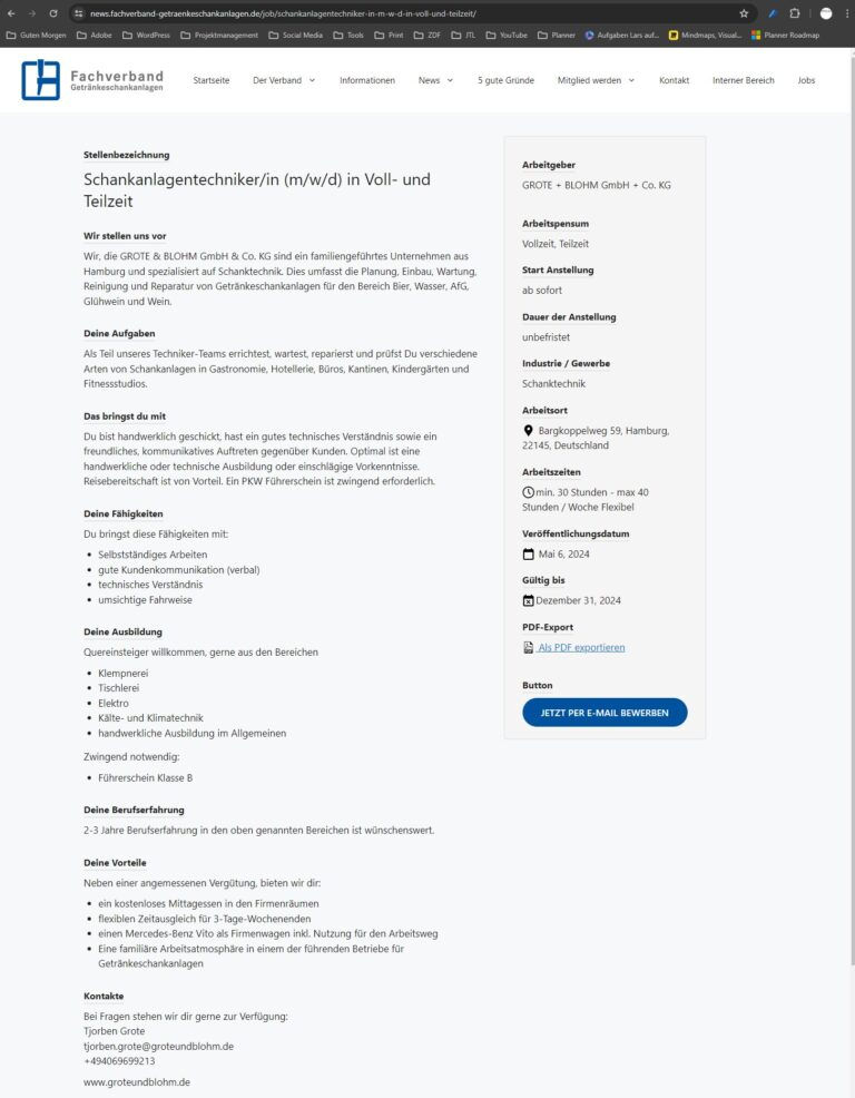 Suchmaschinenoptimierte Stellenanzeige