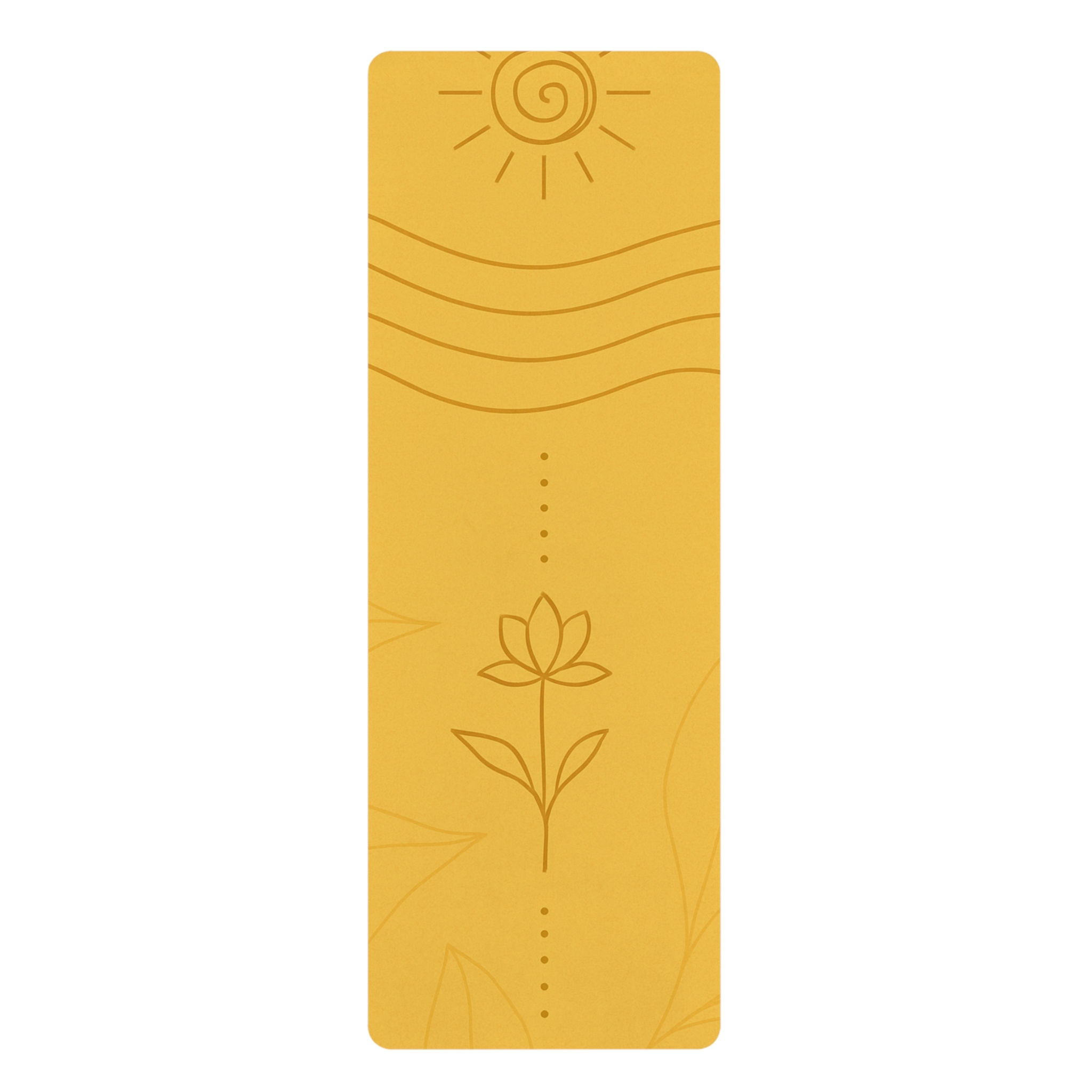 Sunny Lotus Rubber Yoga Mat, Eco-Friendly Exercise Mat, Mindfulness Yoga Gift