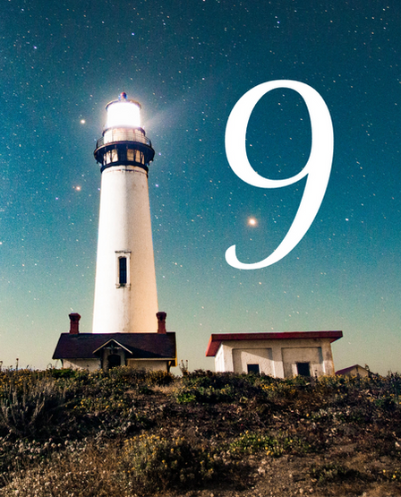 A bright lighthouse standing tall against a blue sky, symbolizing the final "Completion" pillar and the Bay America commitment to total project satisfaction.