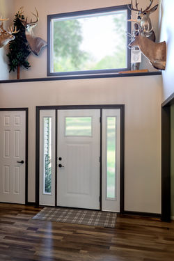 ProVia Double Entry Doors with Decorative Glass Inserts – Maryland Home