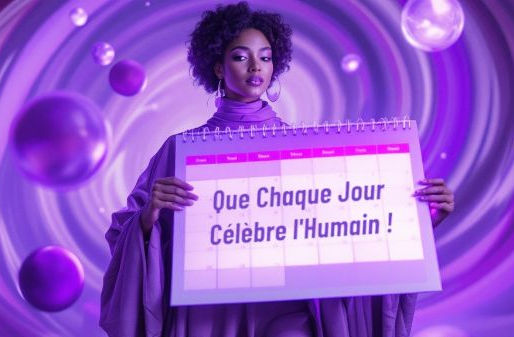 femme debout tenant une affiche 