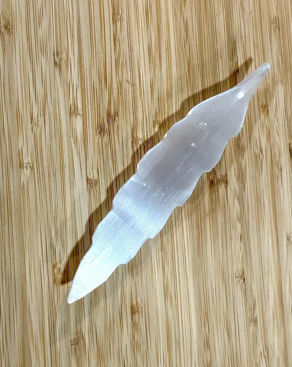 Thumbnail: Selenite Feather Incense Holder | Crystal Charging Dish, Altar Decor
