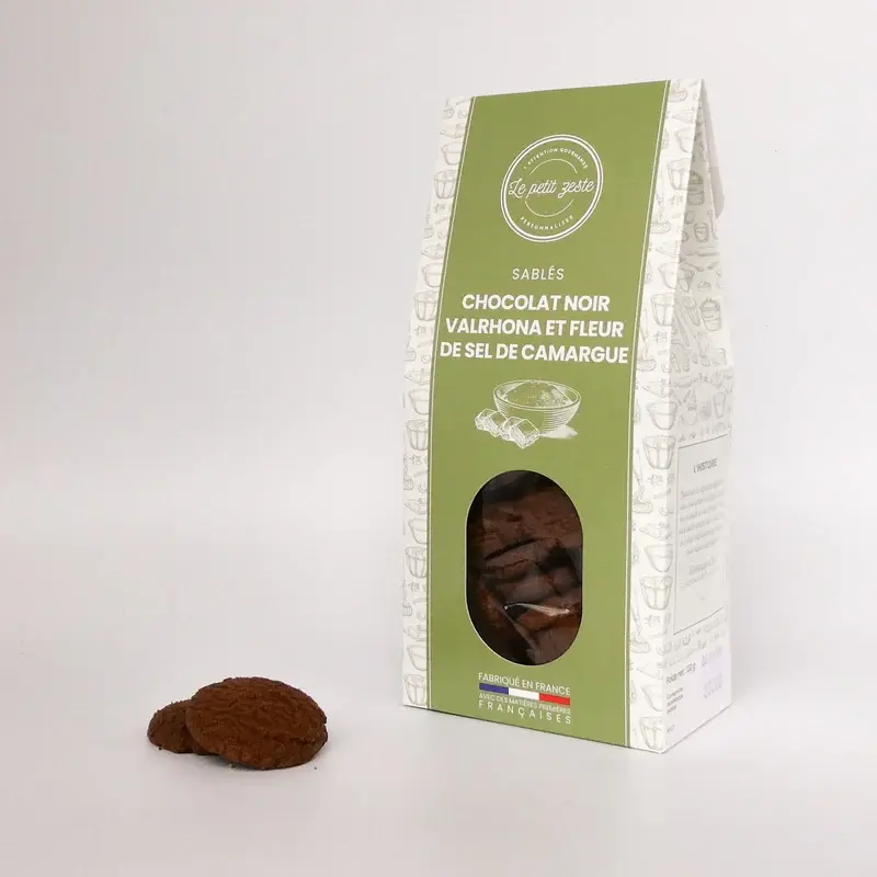 Sablés chocolat noir et fleur de sel de Camargue - LE PETIT ZESTE