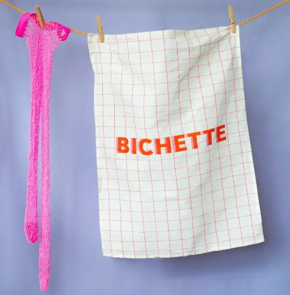 Torchon "BICHETTE" - PIED DE POULE