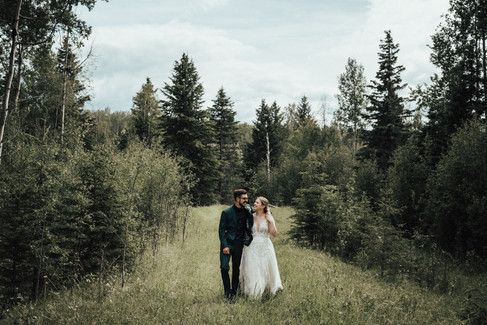 Intimate Backyard Wedding in Whitecourt, Alberta