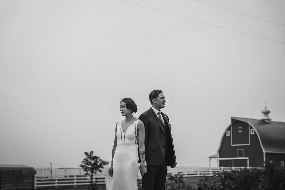 Alberta Farm Wedding Couple Portrait