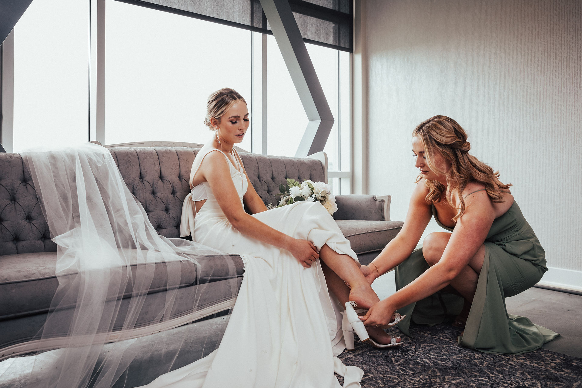 Fort Saskatchewan Foundry Room Wedding Getting Ready Bridal