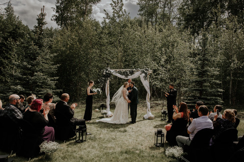 Intimate Backyard Wedding in Whitecourt, Alberta