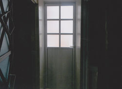PUERTA RETICULADA CON DUELA