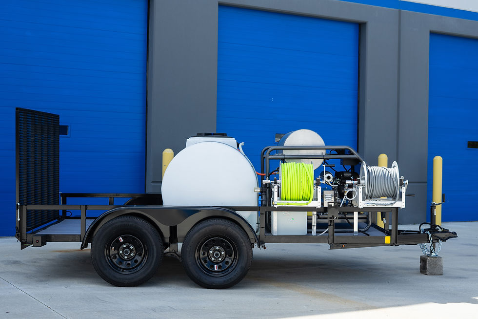 Thumbnail: 5.5 GPM 4000 PSI Hot Water Pressure Washing Trailer 6x12 Tandem Axle