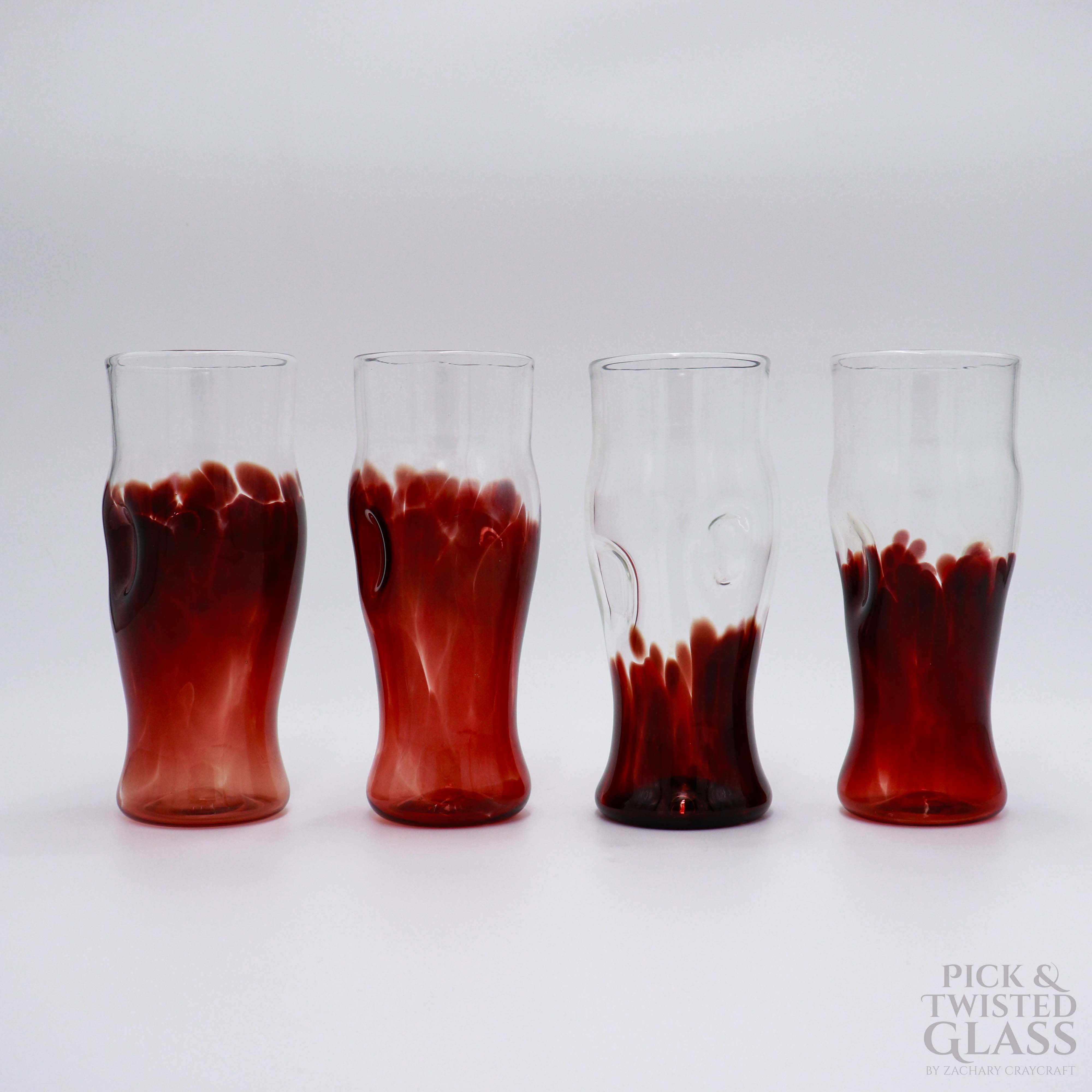Cherry Soda Thumbprint Glass Set