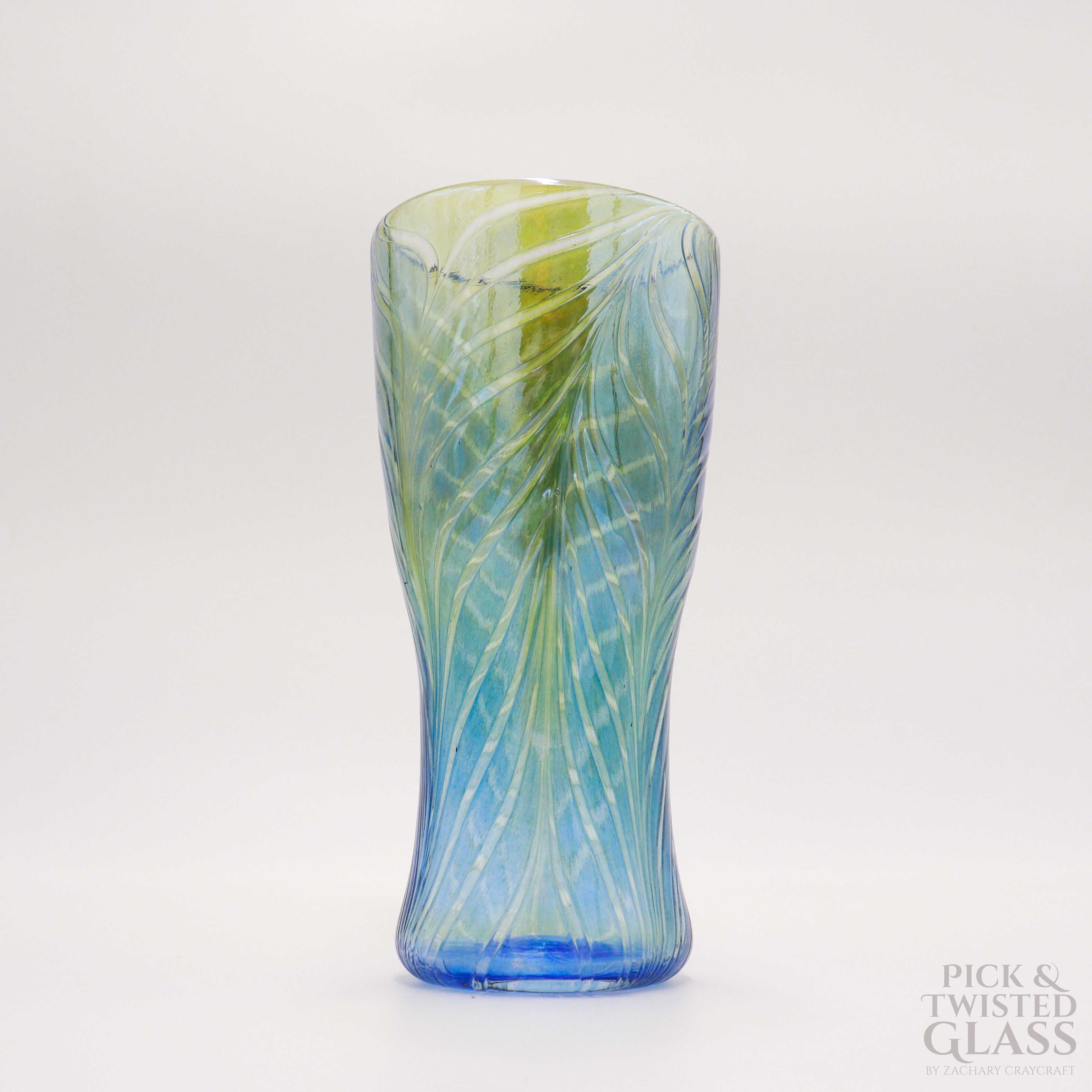 Iris Feather Drinking Glass