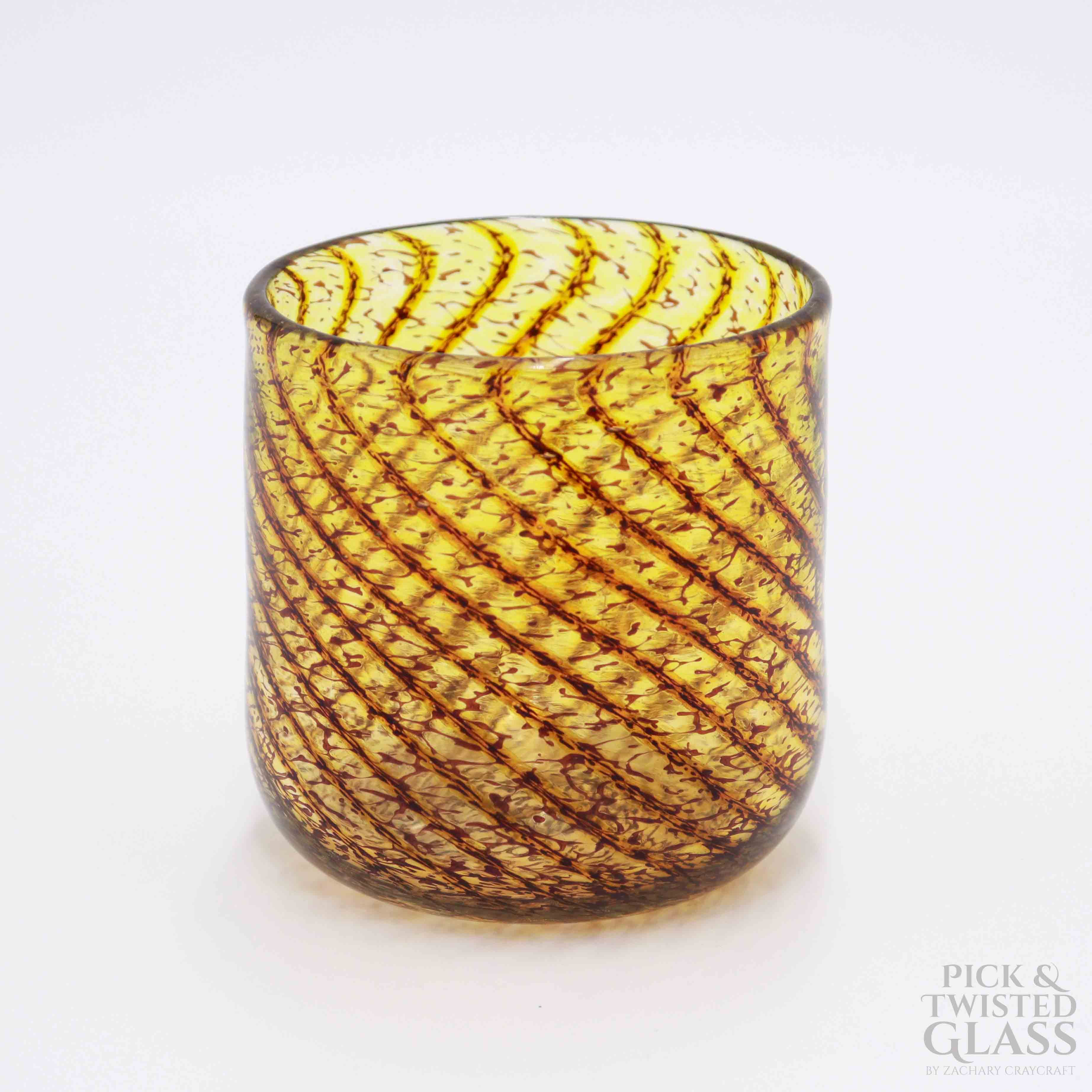 Honeysuckle Twist Rocks Glass