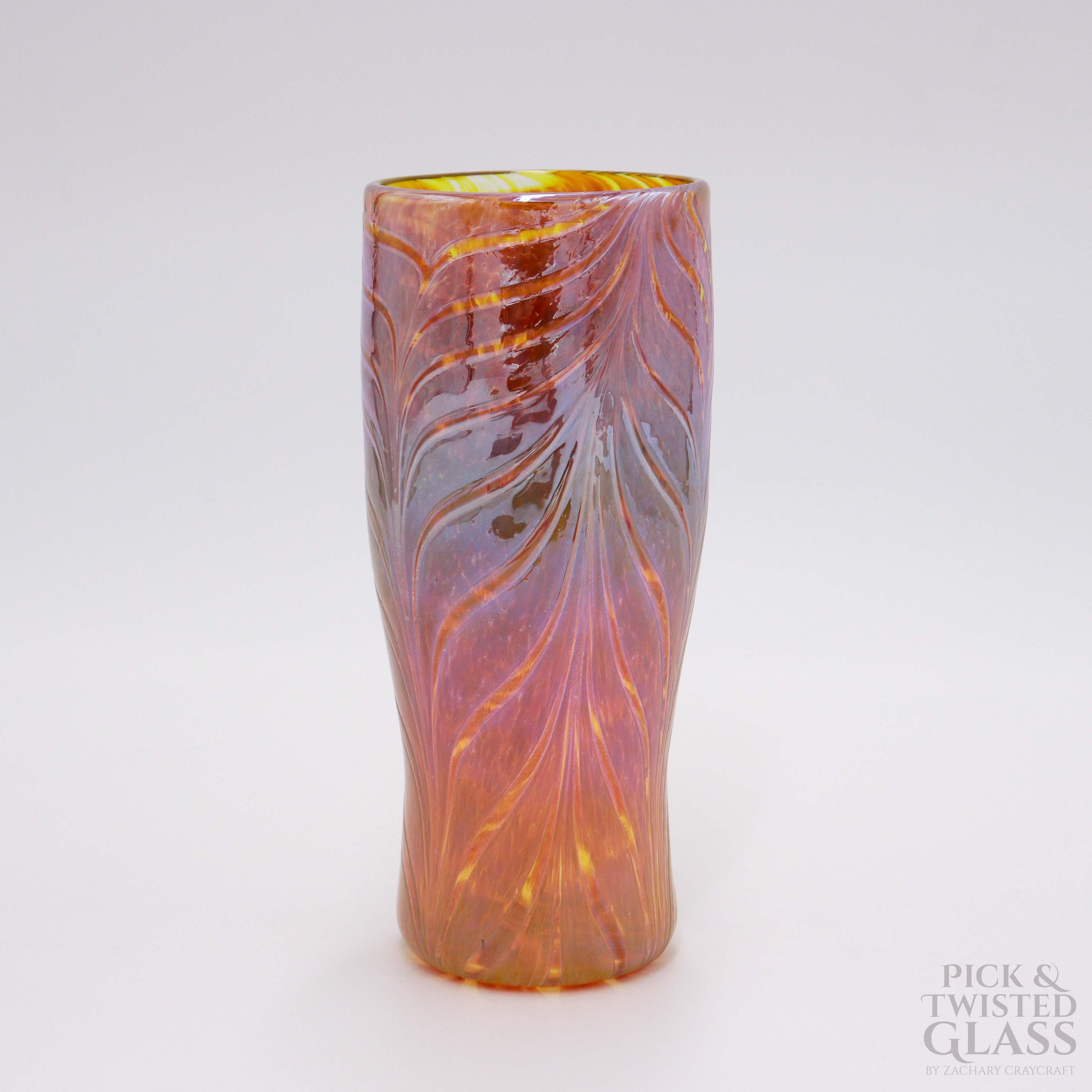 Butterscotch Drip Drinking Glass