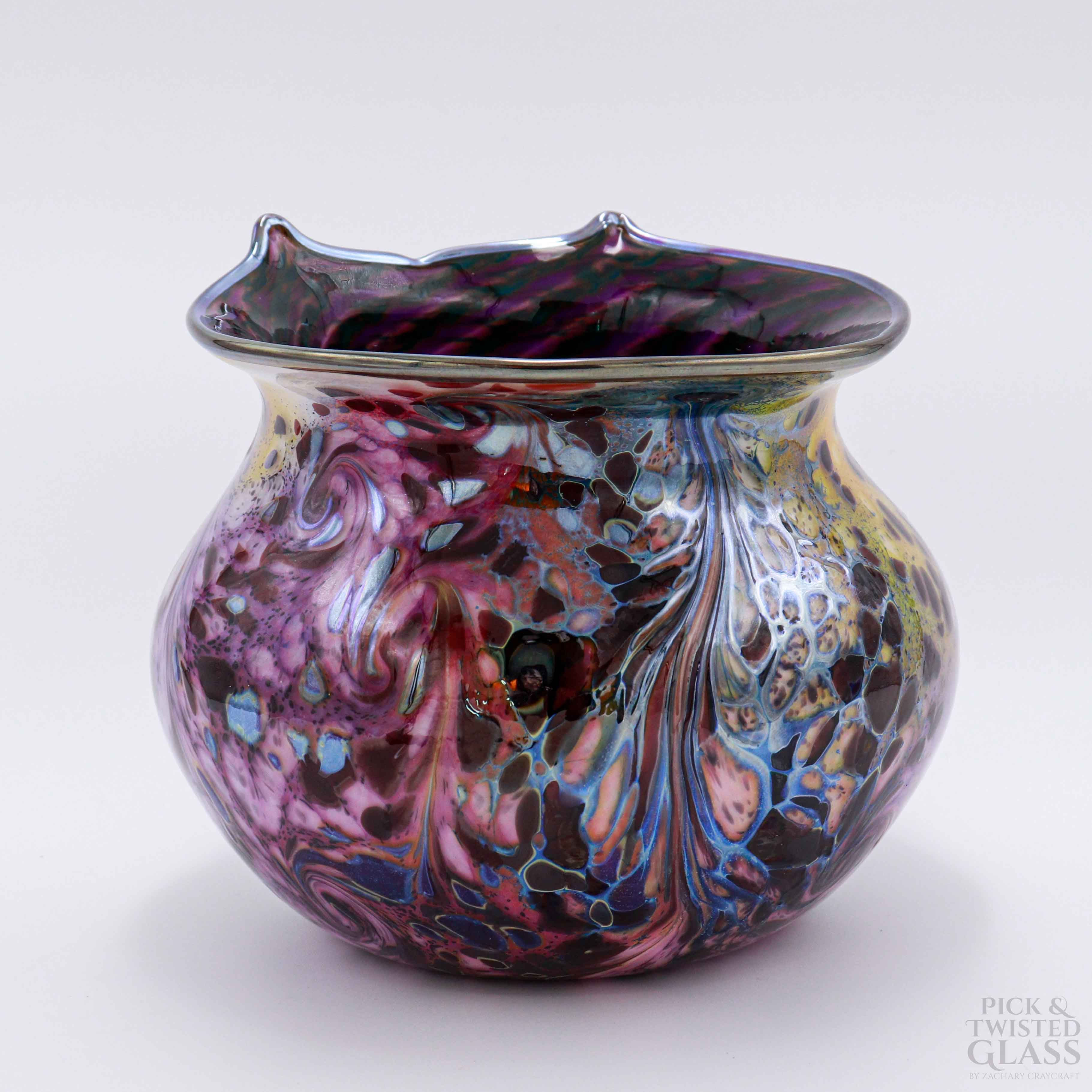 Midnight Alley Cat Glass Vase
