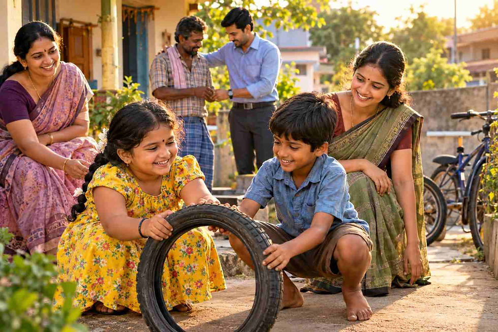 ప్రేమ అంటే పిల్లలు కోరినవన్నీ ఇవ్వడం కాదు, మంచి విలువలు మరియు మానవత్వం నేర్పడమేనని చూపించే రాధ, గౌరి, తన్వి, రాము