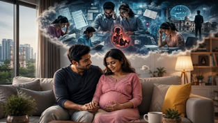 పుట్టబోయే బిడ్డ భవిష్యత్తుపై ఒత్తిడికి బదులు ప్రేమ, ఆనందాన్ని ఎంచుకున్న గర్భిణి సంజన మరియు రవి