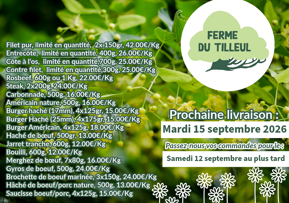 Prochaine livraison de la Ferme du Tilleul