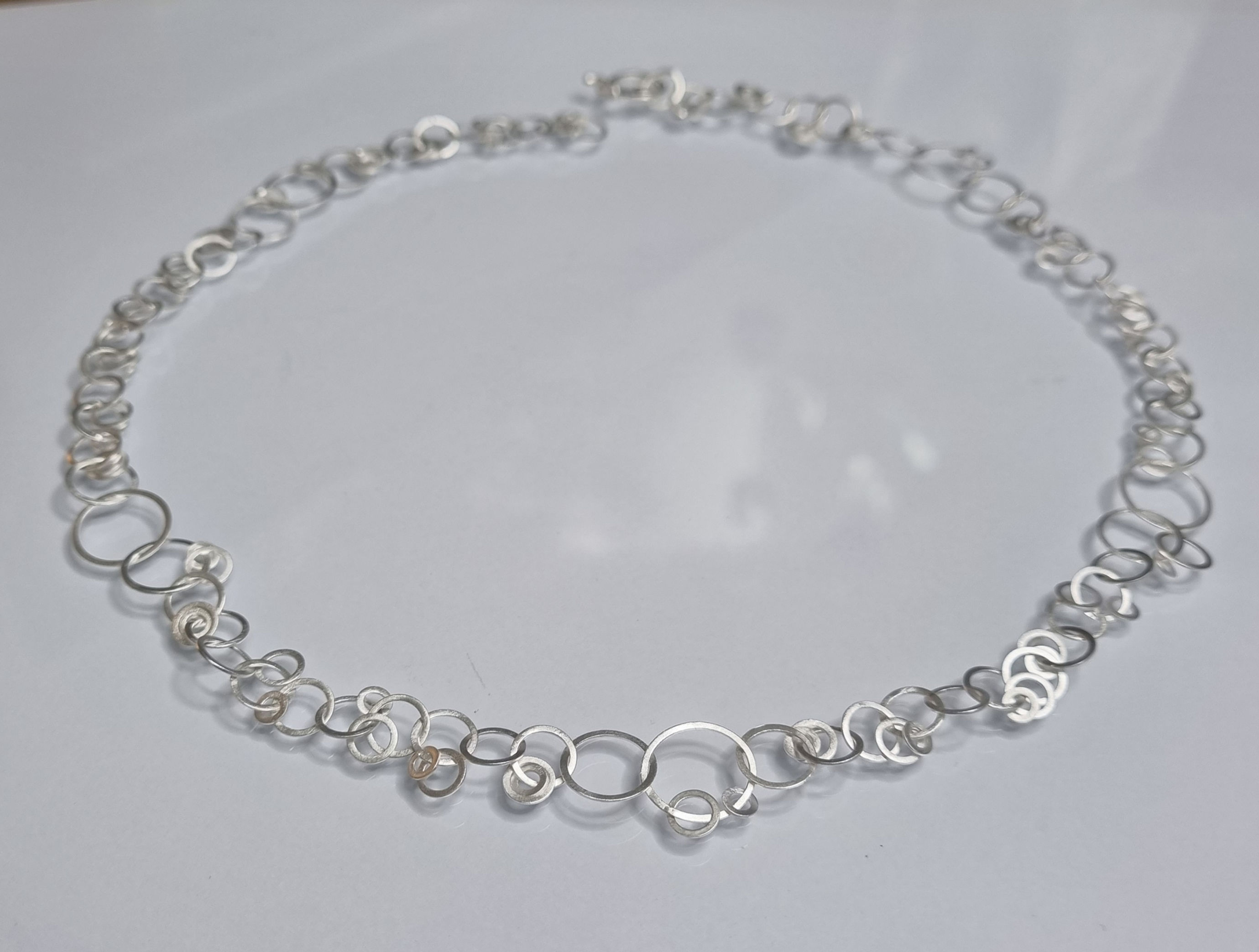 Gliederkette aus 925er Silber, matt 