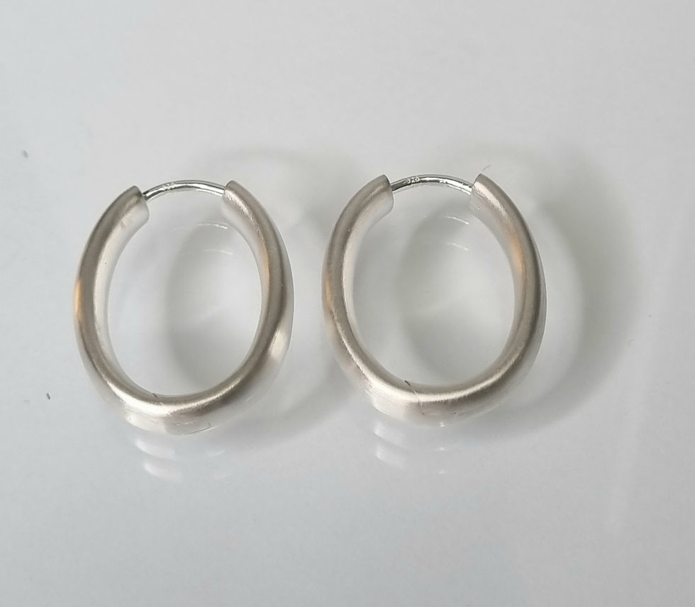 Miniaturbild: Creolen mit Scharnier,  oval 