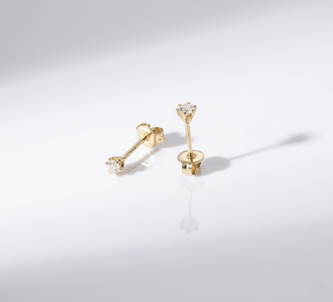 Ohrstecker aus 585er Gold mit Brillant