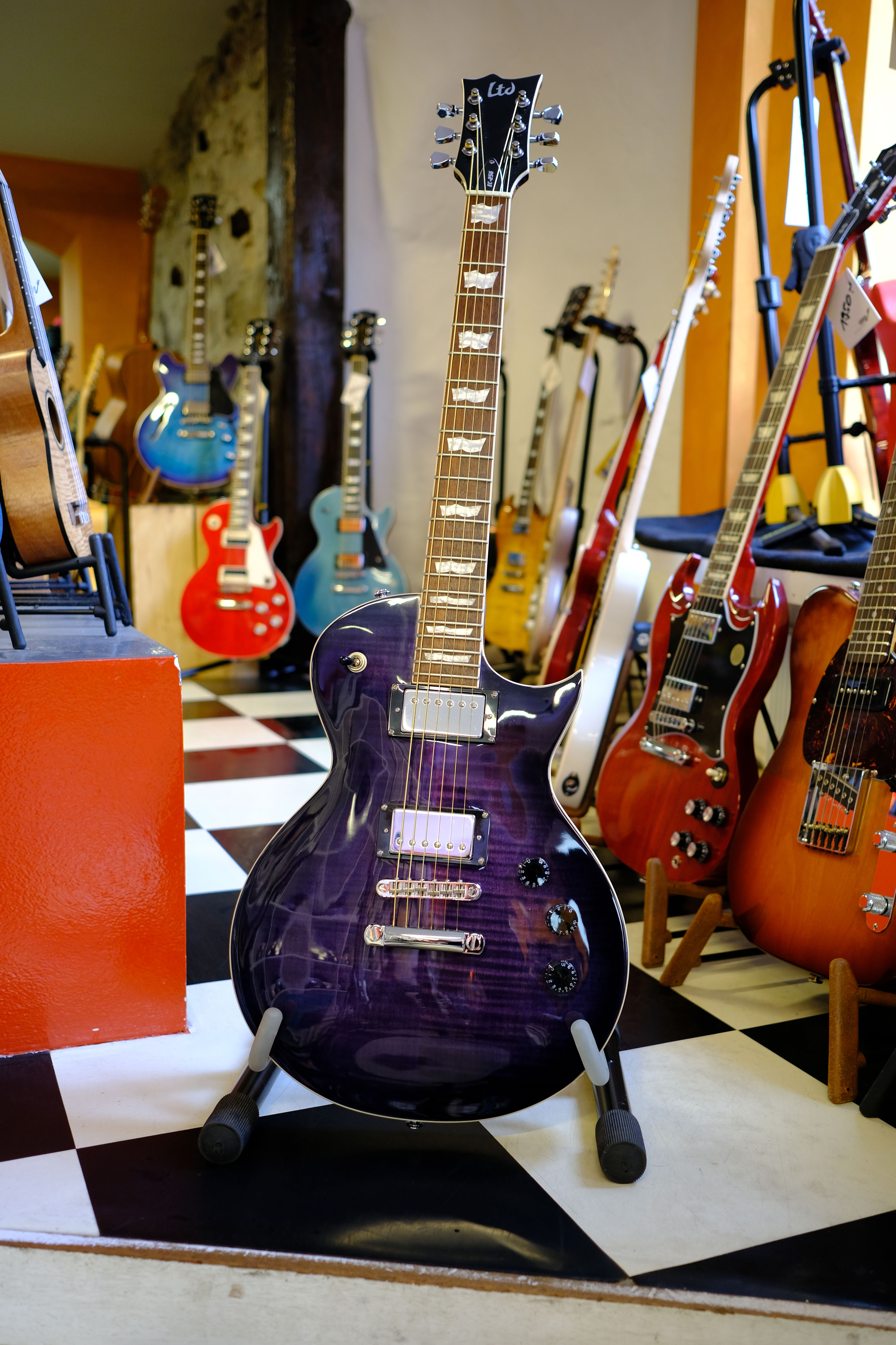 LTD EC-256FM See Thru Purple Sunburst