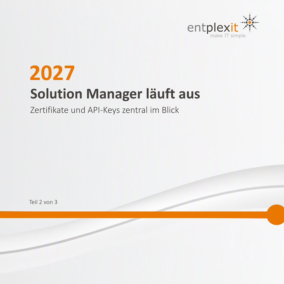 SAP Solution Manager: Wartungsende 2027 und der Weg zu SAP Cloud ALM Teil 2/3