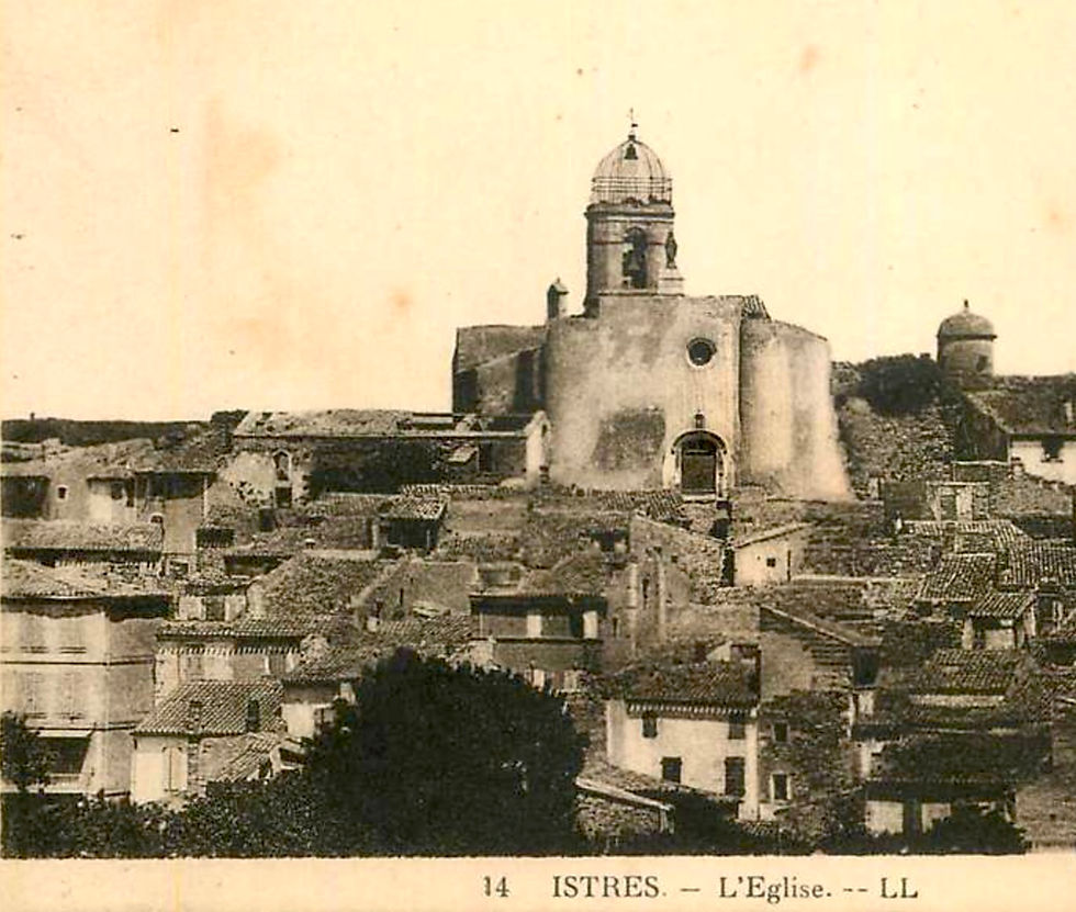Miniature : VIDAL Gustave (1895 - 1966) « Sortie de l'église à Istres »